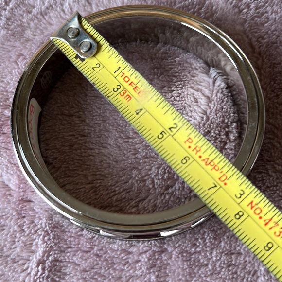 House of Harlow Sunburst Pave Rhinestones Bangle Bracelet Black Leather inlay - Picture 9 of 9